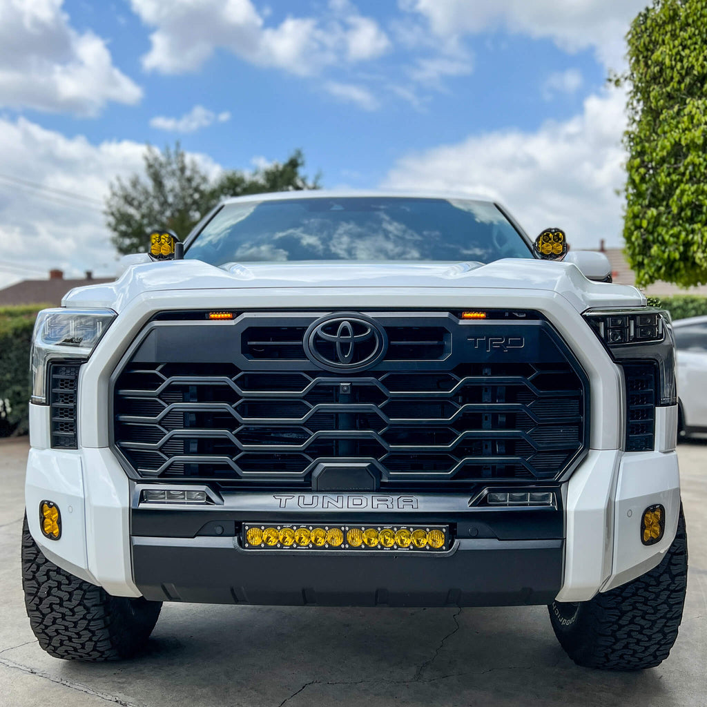 thumbnail image 2 of Toyota Tacoma 2020-2021 Grill Adapters With Raptor Style LED Lights – Made In USA, Black Honeycomb Design By X-Treme LED 2 of 3